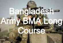 Bangladesh Army BMA Long Course Circular