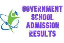 Government School Admission Results