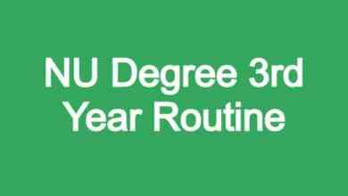 NU Degree 3rd Year Routine