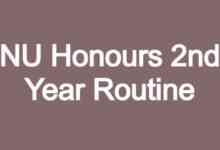 NU Honours 2nd Year Routine