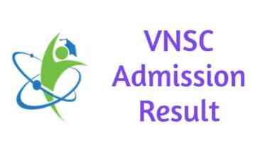 VNSC Admission Result