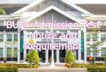 BUET Admission Test Notice and Requirement